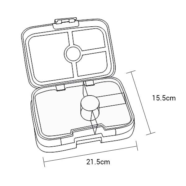 Yumbox Panino Bento Lunchbox Interior Dimensions