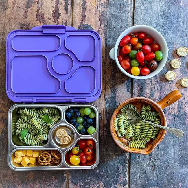 Yumbox | Presto Stainless Steel Lunch Box | 5 Compartment | Remy Lavender at Milk Tooth