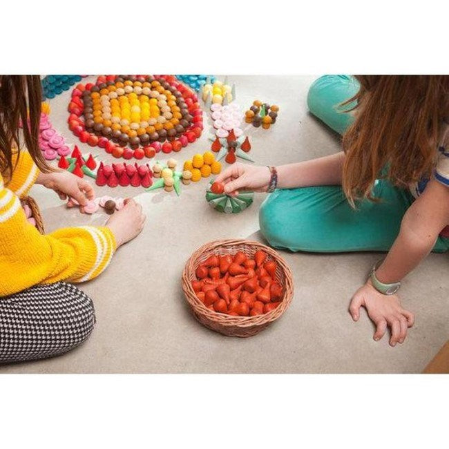 Grapat | Mandala | Fire 36 Pieces | Wooden Toy Set