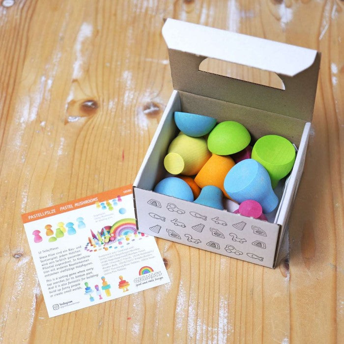 Grimm's | Pastel Sorting Mushrooms in box