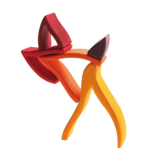 Grimm's | Wooden Stacking Toy | Fire