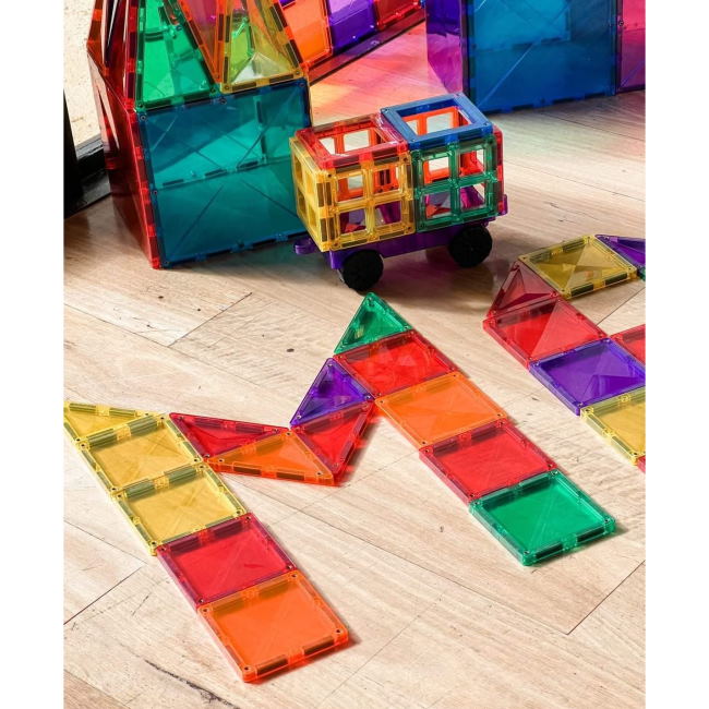 ©playdaysinperth for Milk Tooth Connetix Tiles 100 Piece Rainbow Creative Pack