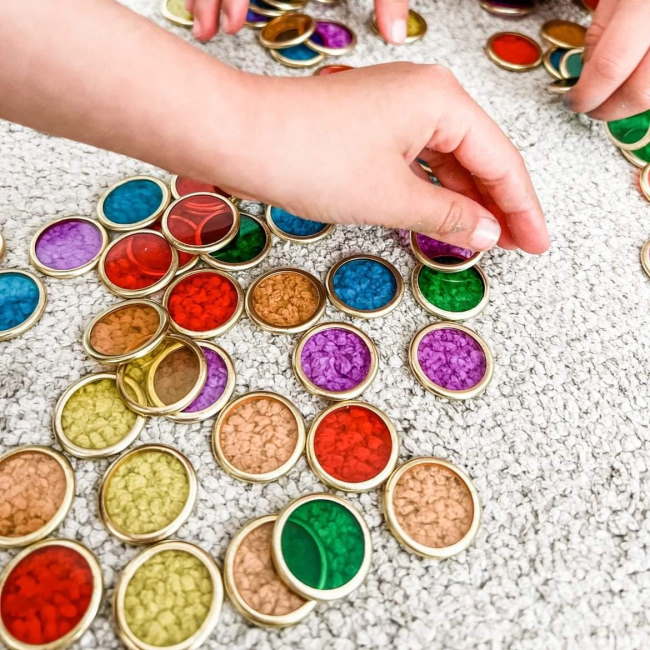 Learn & Grow | Metal-Rimmed Counting Chips at Milk Tooth