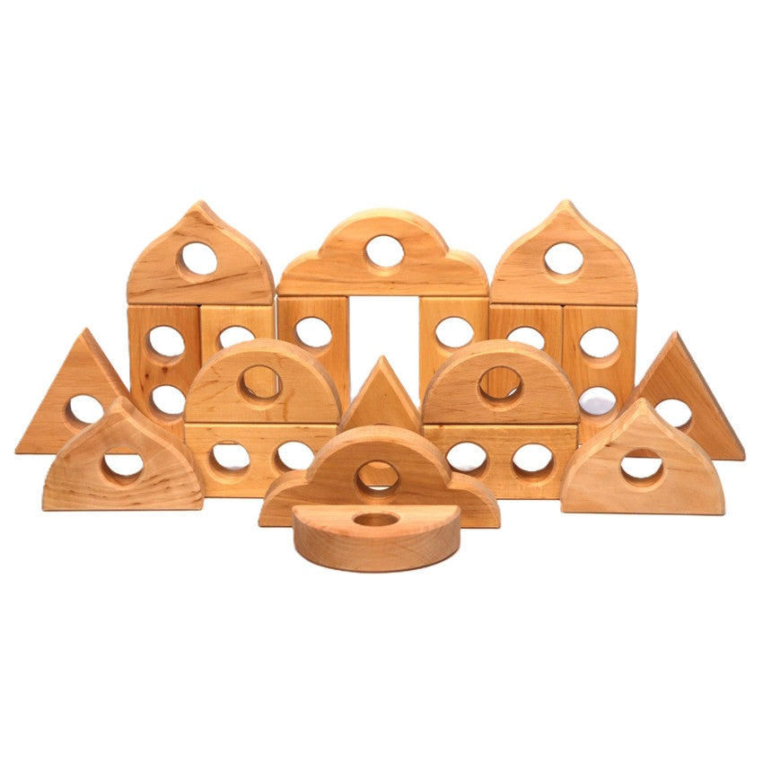 Bauspiel | Peephole Blocks 20 Pieces at Milk Tooth Australia