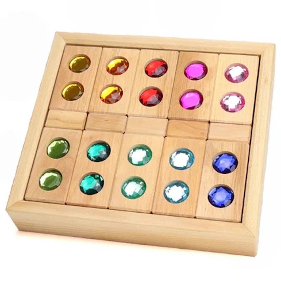 Bauspiel | 25 Piece Colour Track with Window Blocks