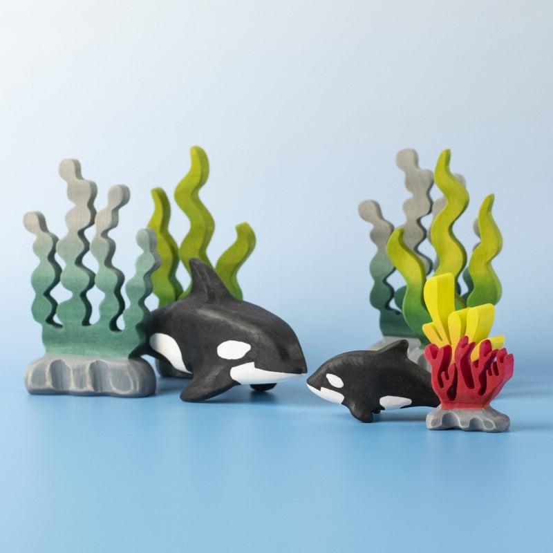 Bumbu Toys Orca wooden toy at Milk Tooth Australia