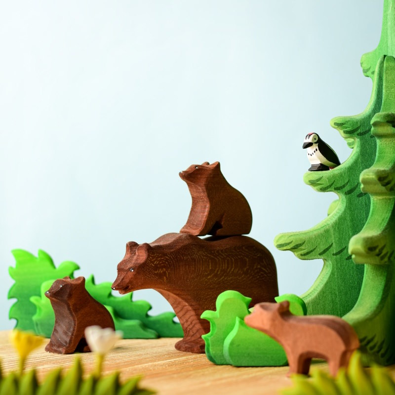 Bumbu Toys | Brown Bear Cub Standing at Milk Tooth Australia
