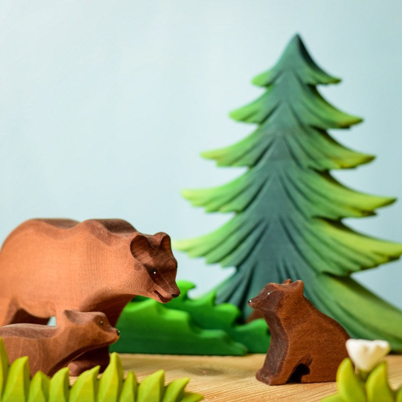 Bumbu Toys | Brown Bear Cub Sitting at Milk Tooth Australia