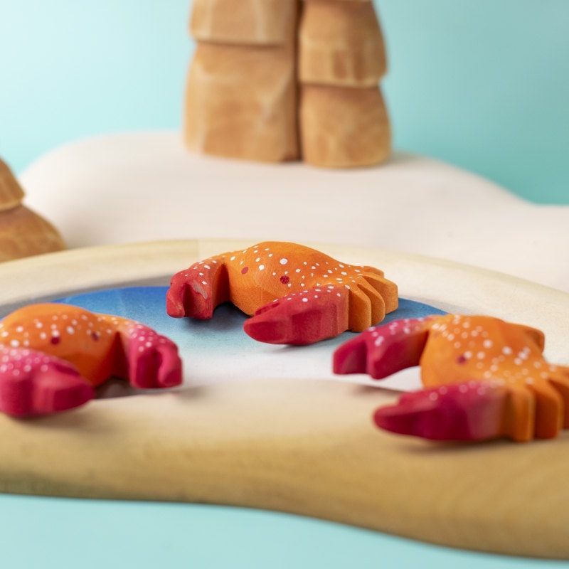 Bumbu Toys Crab wooden toy at Milk Tooth Australia