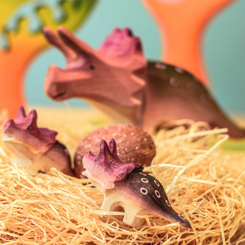 Bumbu Toys | Triceratops Eggs Set of 3 at Milk Tooth Australia