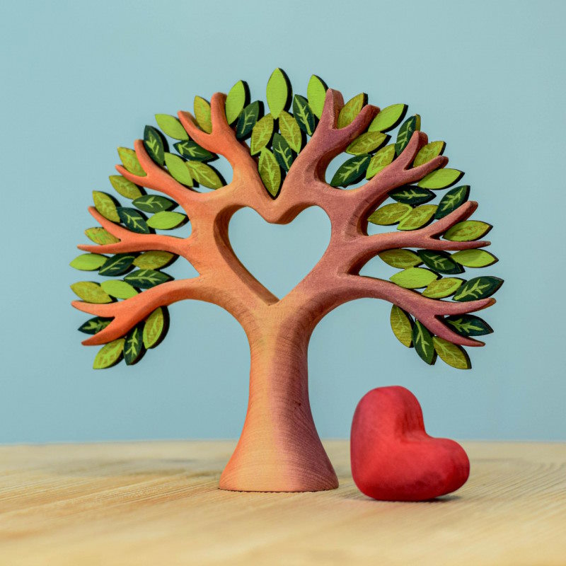 Bumbu Toys Heart Tree wooden toy at Milk Tooth Australia