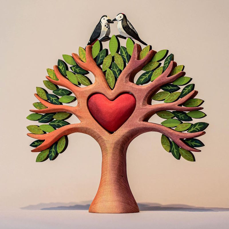 Bumbu Toys Heart Tree wooden toy at Milk Tooth Australia