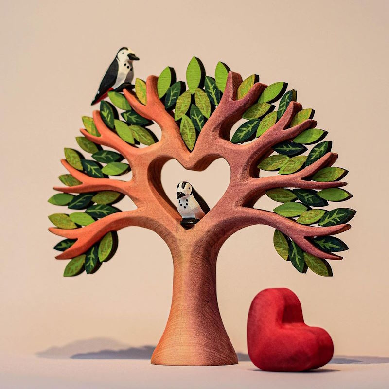 Bumbu Toys Heart Tree wooden toy at Milk Tooth Australia