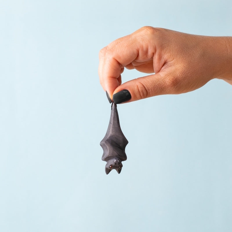 Bumbu Toys Huggy Bat wooden toy at Milk Tooth Australia