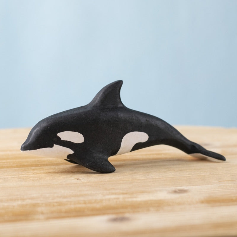 Bumbu Toys Orca wooden toy at Milk Tooth Australia