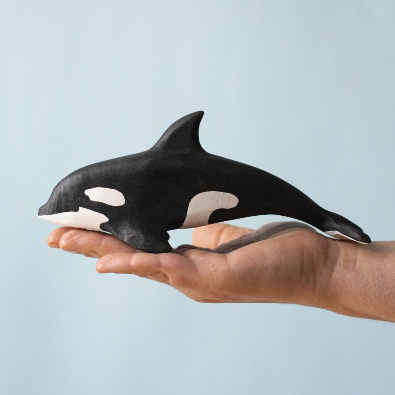 Bumbu Toys Orca wooden toy at Milk Tooth Australia