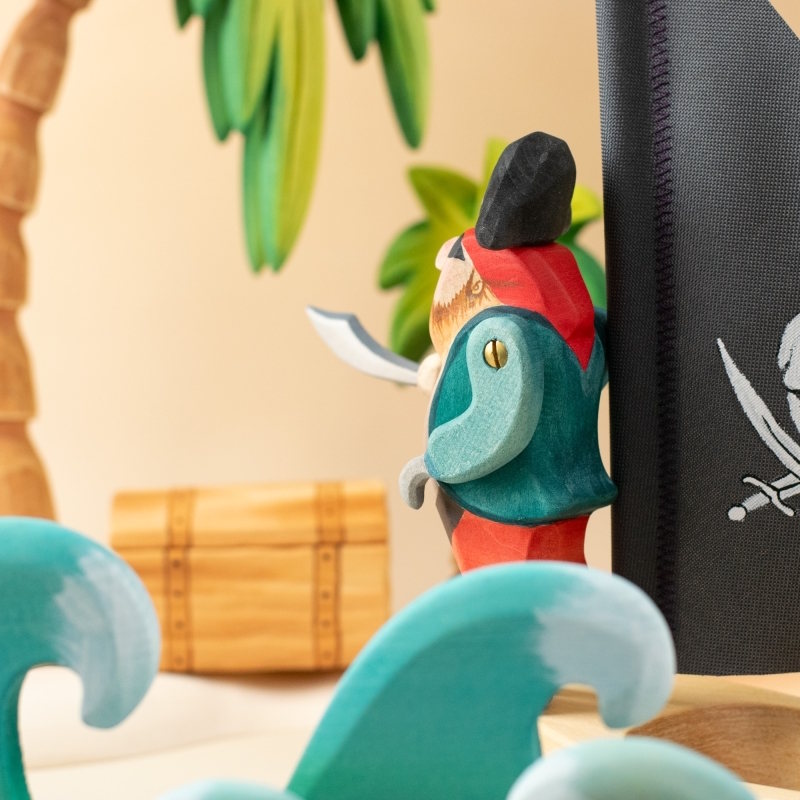 Bumbu Toys Pirate wooden toy figurine at Milk Tooth Australia
