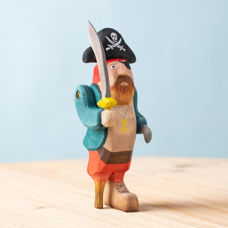 Bumbu Toys Pirate wooden toy figurine at Milk Tooth Australia