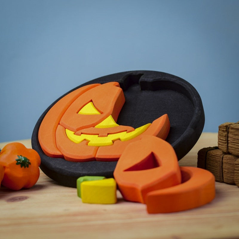 Bumbu Toys | Round Halloween Puzzle Black at Milk Tooth Australia