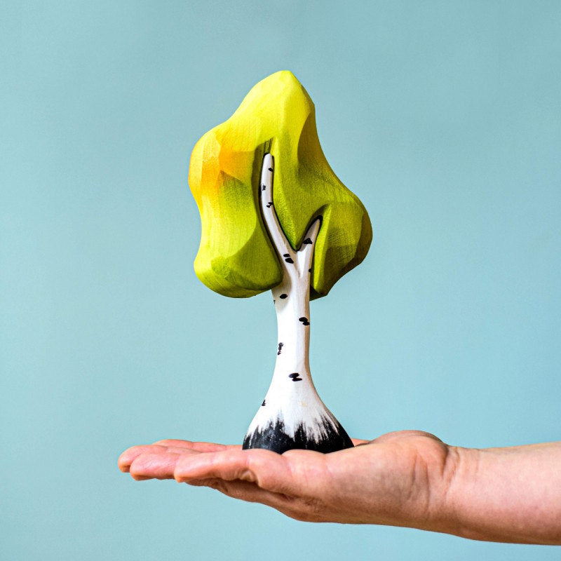 Bumbu Toys Small Birch Tree wooden toy at Milk Tooth Australia