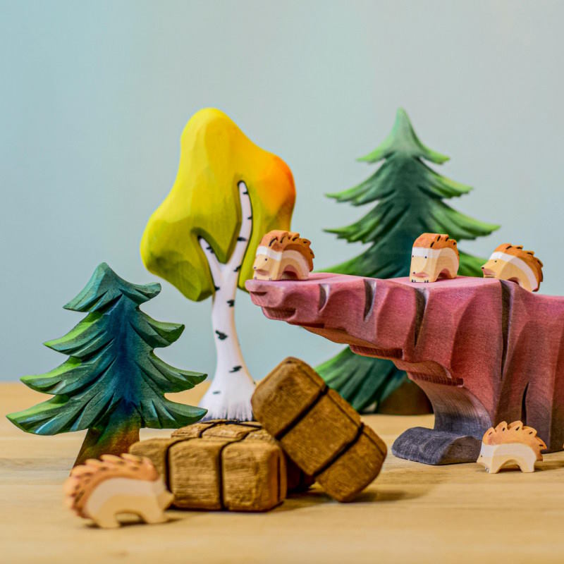 Bumbu Toys Small Birch Tree wooden toy at Milk Tooth Australia