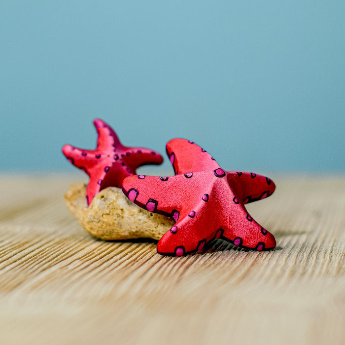 Bumbu Toys | Red Starfish Set of 2 at Milk Tooth Australia