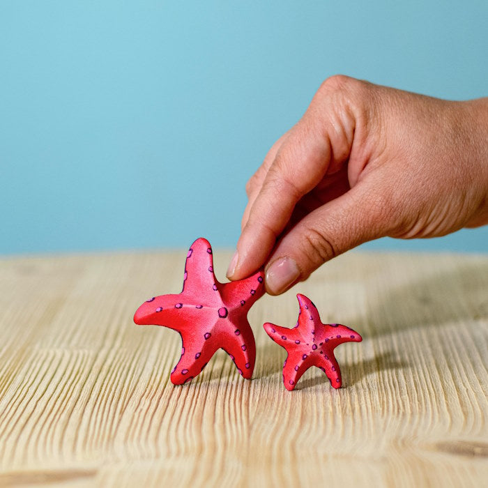 Bumbu Toys | Red Starfish Set of 2 at Milk Tooth Australia