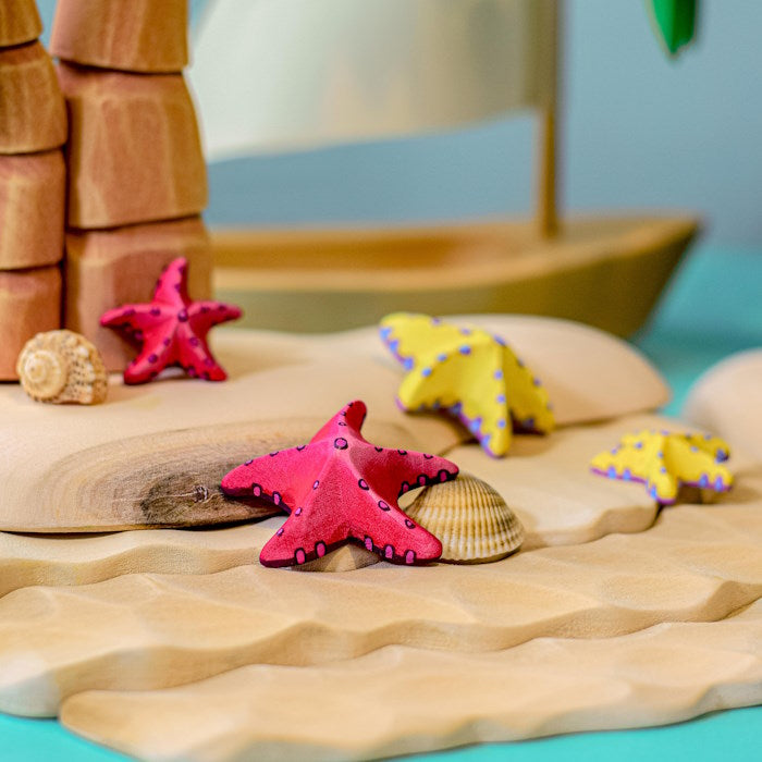 Bumbu Toys | Red Starfish Set of 2 at Milk Tooth Australia