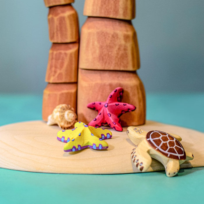 Bumbu Toys | Yellow Starfish Set of 2 at Milk Tooth Australia