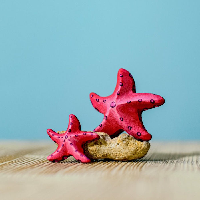 Bumbu Toys | Red Starfish Set of 2 at Milk Tooth Australia