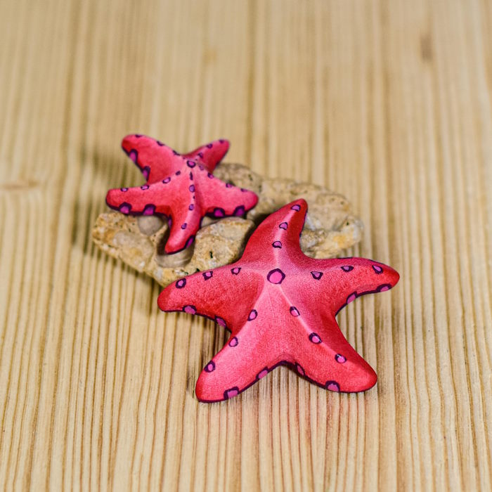 Bumbu Toys | Red Starfish Set of 2 at Milk Tooth Australia
