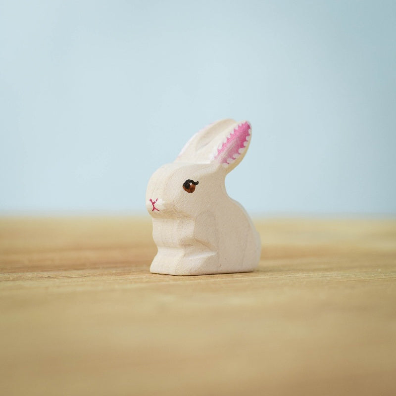 Bumbu Toys | White Baby Rabbit Sitting at Milk Tooth Australia