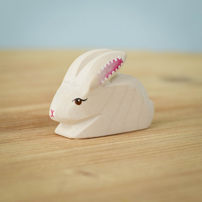 Bumbu Toys | White Rabbit Perching at Milk Tooth Australia