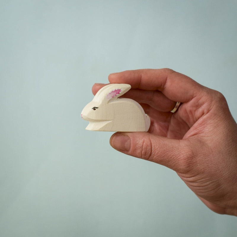 Bumbu Toys | White Rabbit Perching at Milk Tooth Australia