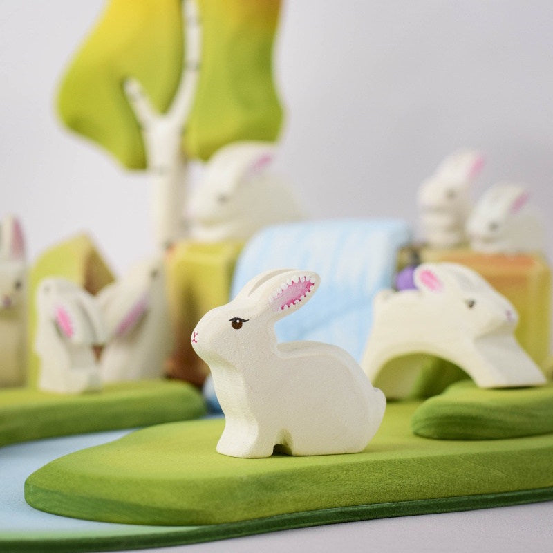 Bumbu Toys | White Rabbit Sitting at Milk Tooth Australia