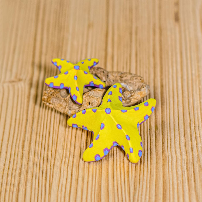 Bumbu Toys | Yellow Starfish Set of 2 at Milk Tooth Australia