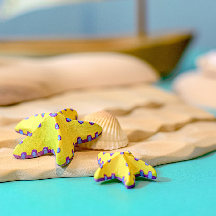 Bumbu Toys | Yellow Starfish Set of 2 at Milk Tooth Australia