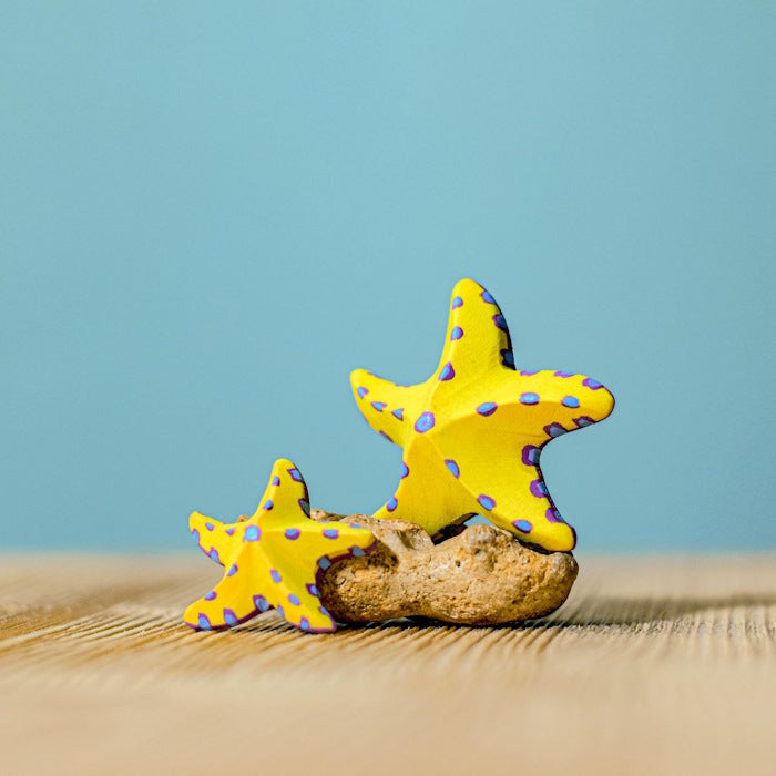 Bumbu Toys | Yellow Starfish Set of 2 at Milk Tooth Australia