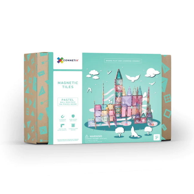 Connetix Tiles 106 Piece Pastel Ball Run at Milk Tooth Australia