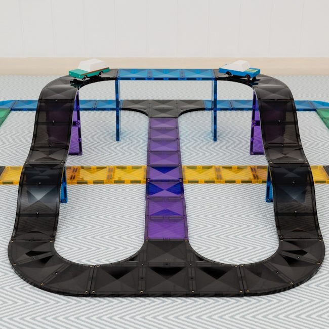 Connetix Tiles | 16 Piece Roads Ramps & Intersections Pack at Milk Tooth Australia