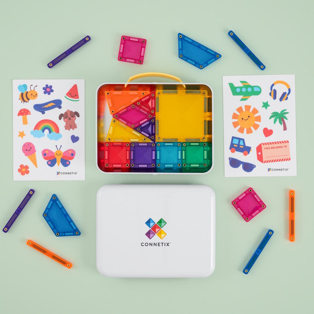 Connetix Tiles | 32 Piece Travel Mini Pack at Milk Tooth Australia