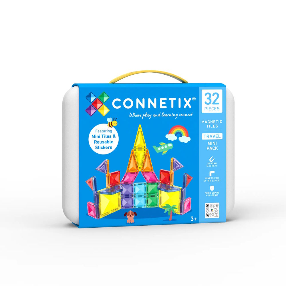 Connetix Tiles | 32 Piece Travel Mini Pack at Milk Tooth Australia