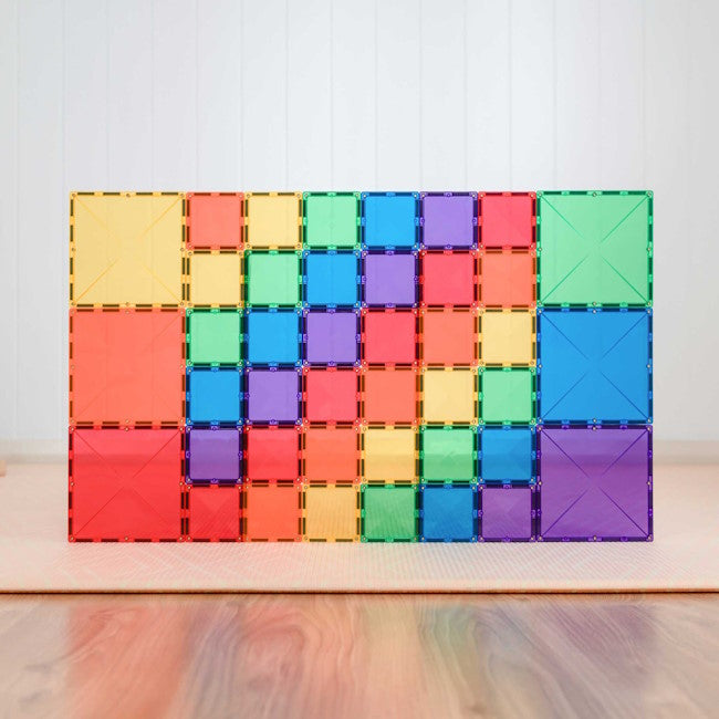 Connetix Tiles | 42 Piece Rainbow Square Expansion Pack PRE-ORDER at Milk Tooth