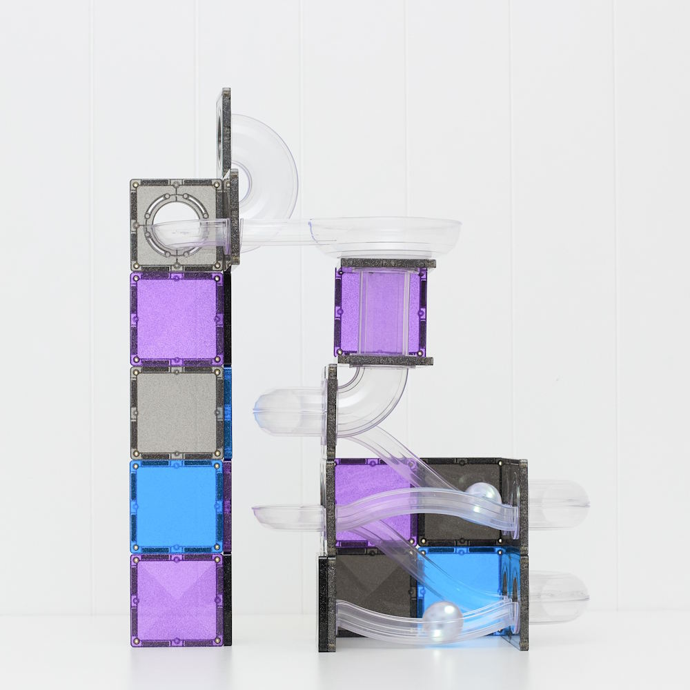 Connetix Tiles | 61 Piece Ball Run Galaxy Pack at Milk Tooth Australia