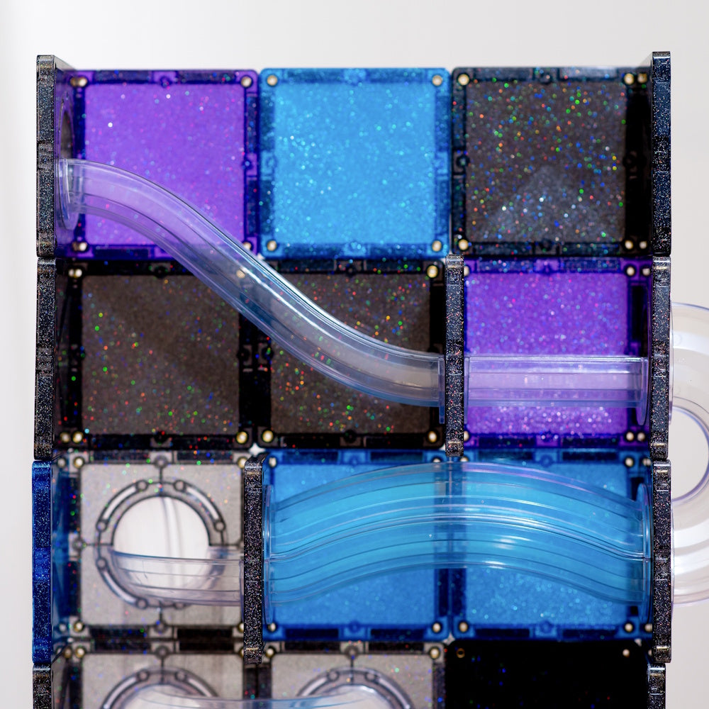 Connetix Tiles | 61 Piece Ball Run Galaxy Pack at Milk Tooth Australia