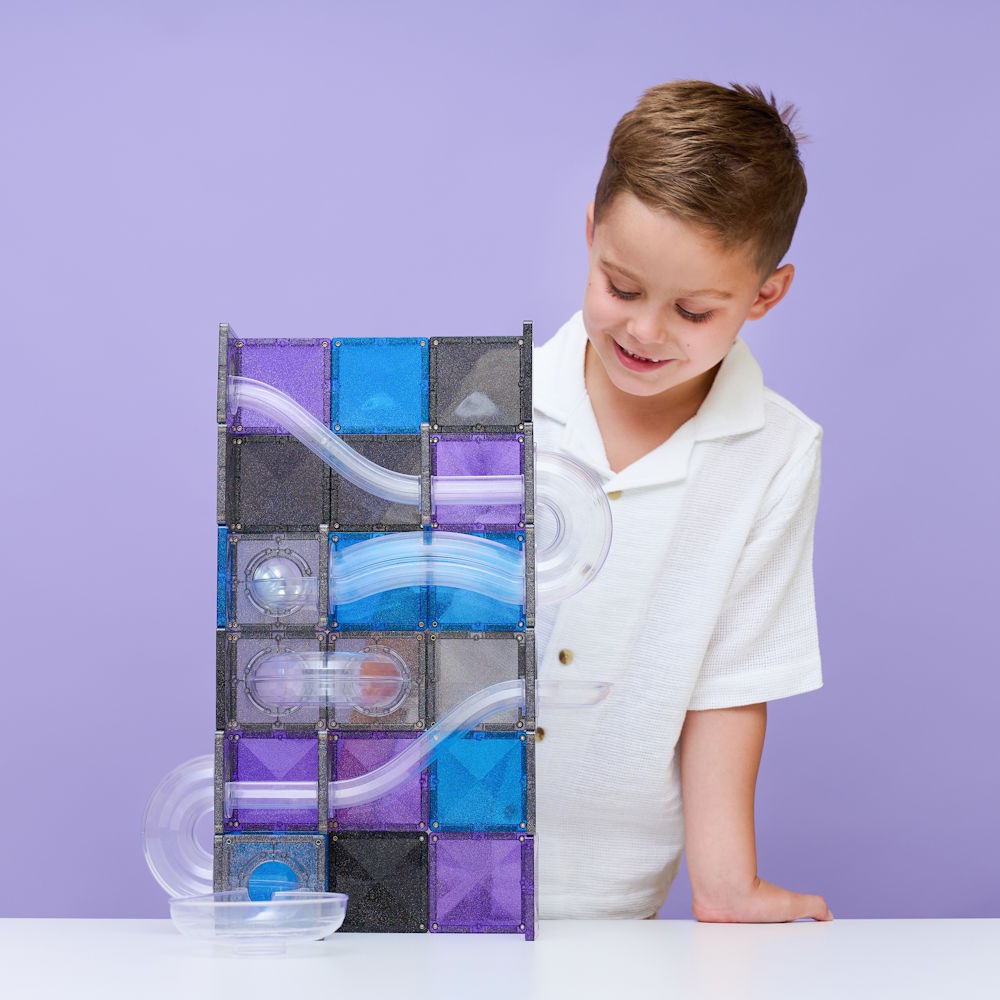 Connetix Tiles | 61 Piece Ball Run Galaxy Pack at Milk Tooth Australia