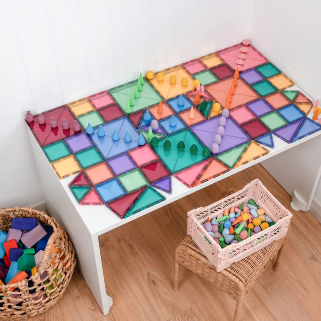 Connetix Tiles | 64 Piece Pastel Starter Set at Milk Tooth Australia