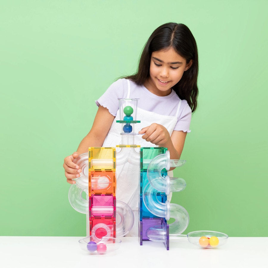 Connetix Tiles Bright Ball Run Pack 114 Pieces at Milk Tooth Australia