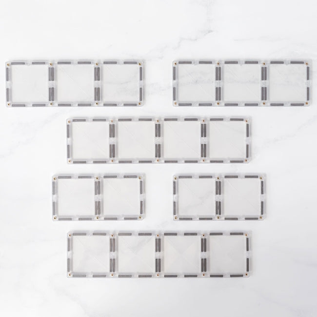 Connetix Tiles | 12 Piece Clear Rectangle Pack at Milk Tooth Australia