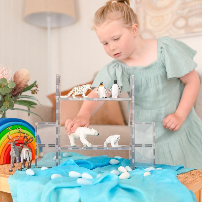 Connetix Tiles | 12 Piece Clear Rectangle Pack at Milk Tooth Australia